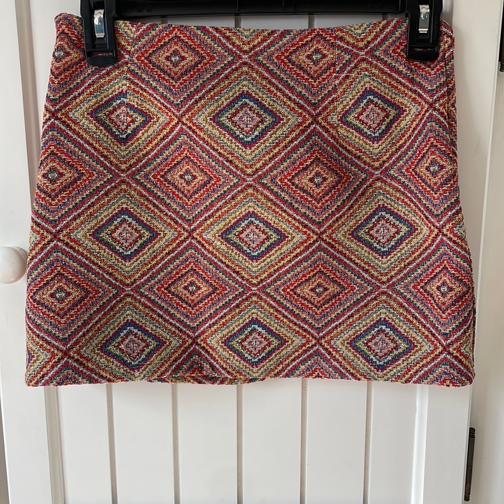 Cider Knit Patterned Mini Skirt